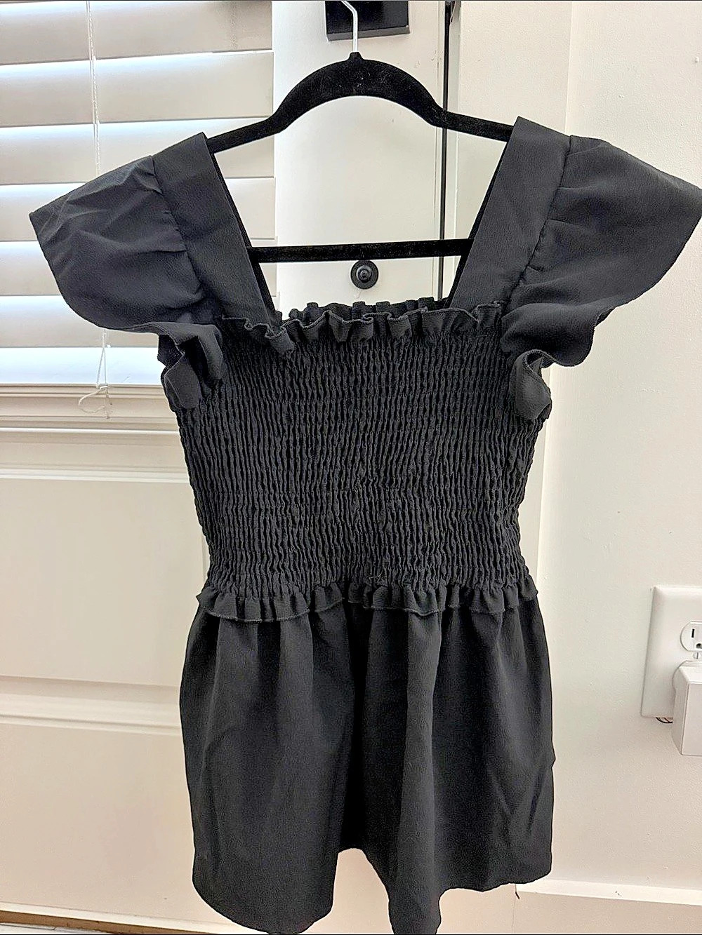 SHEIN Black Peplum Top